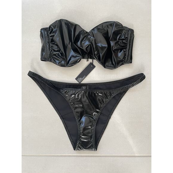 Lisa Maria Fernandez Swim Bikini Swimsuit Faux Leather - Picture 1 of 15